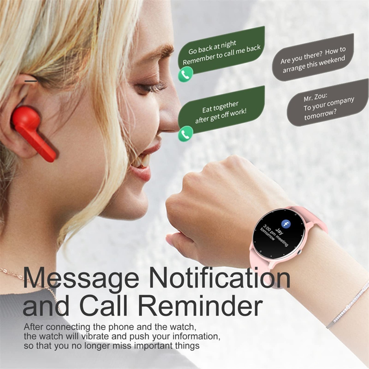 Relógio Inteligente Filiekeu Fashion Bluetooth Esportivo Par - Imagem 13