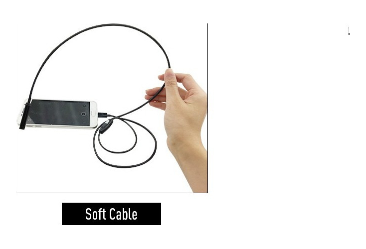 10m 7mm Android Endoscópio Câmera Flexível Ip67 6leds - Imagem 4