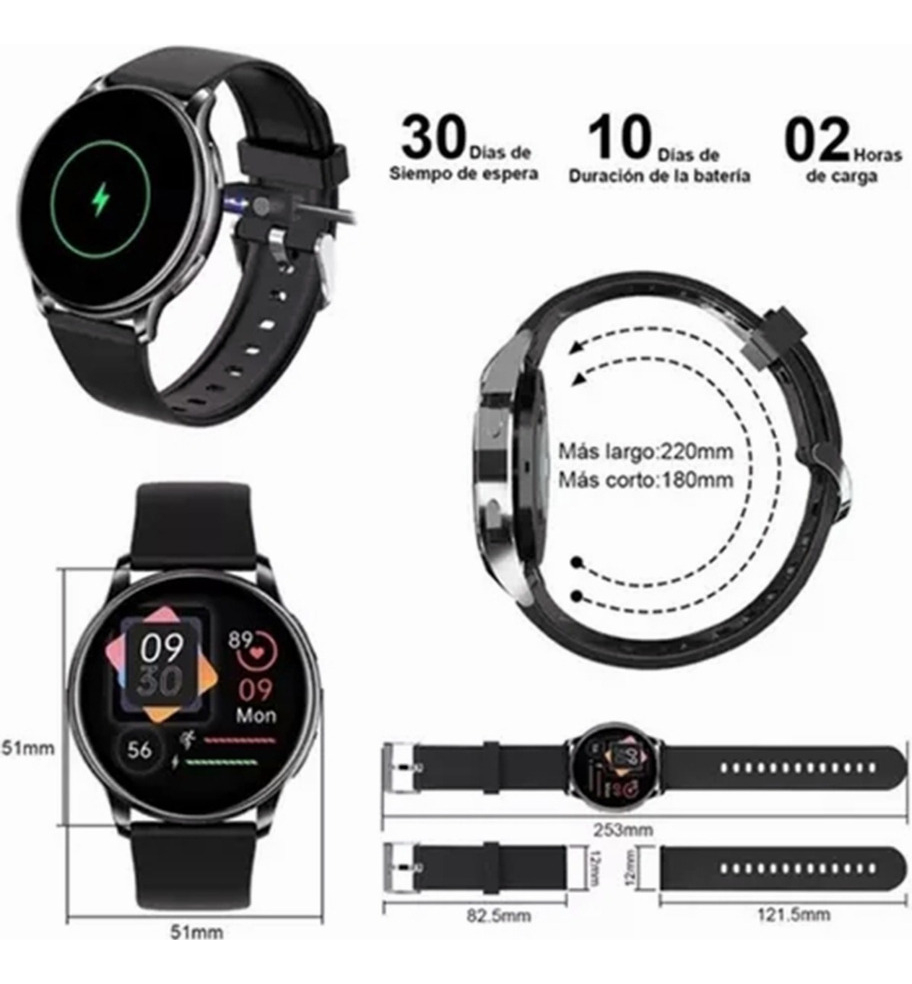 Smartwatch Esportivo Waterproof P/ Xiaomi Huawei Ios Mulher - Imagem 14