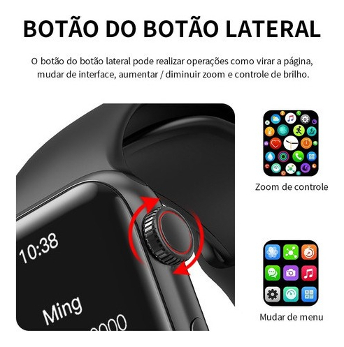 Relógio Desportivo Iwo Hw12 Smartwatch 38mm Bluetooth Chamad - Imagem 5