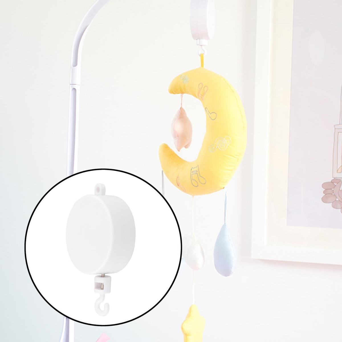 Caixa De Música Móvel Para Bebê Berço Cama Sino Carrinho - Imagem 5