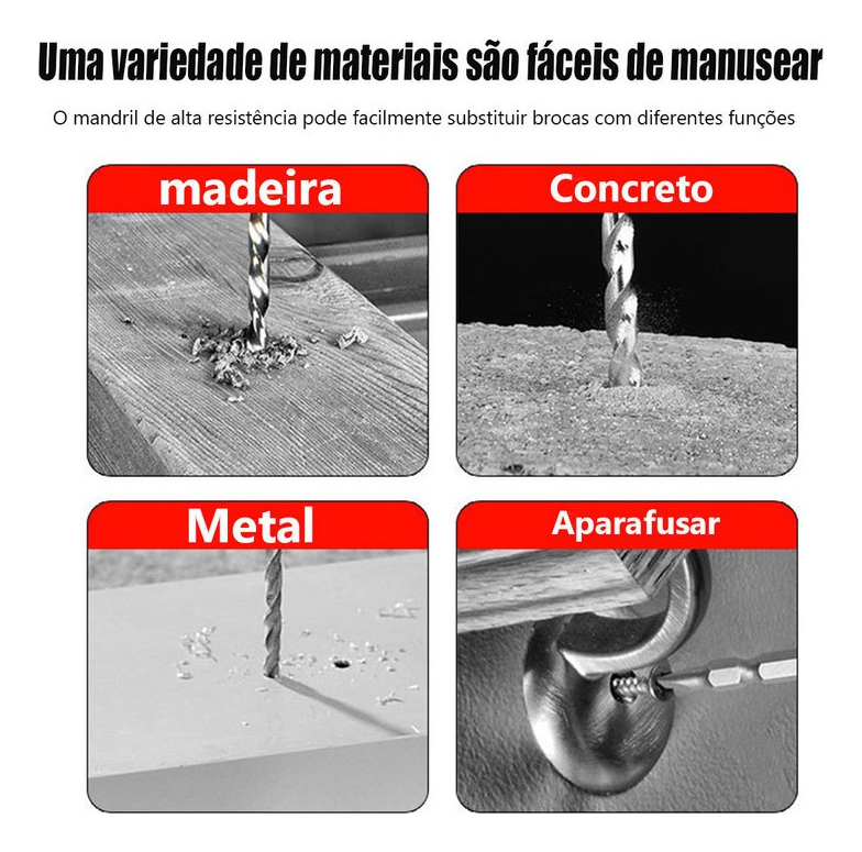 Caixa De Ferramentas Completa, Furadeira 2 Bateria 21v-1 - Imagem 4
