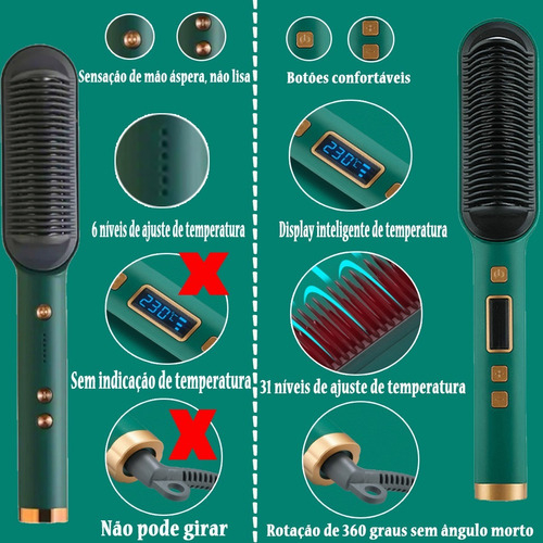Básica Elegante Prancha Alisadora Escova Anion Cabelo Elegan - Imagem 9