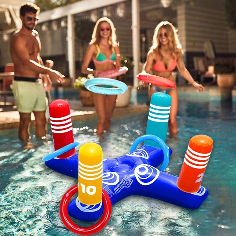 Anel De Piscina Inflável Toss Game Toys Floating With 4 Ring