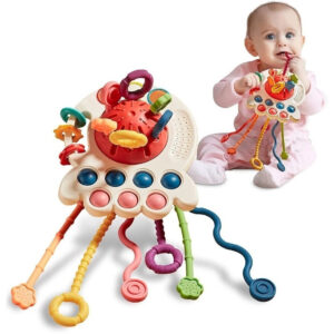 Brinquedo Montessori Sensorial Com Cordão De Mão De Treiname
