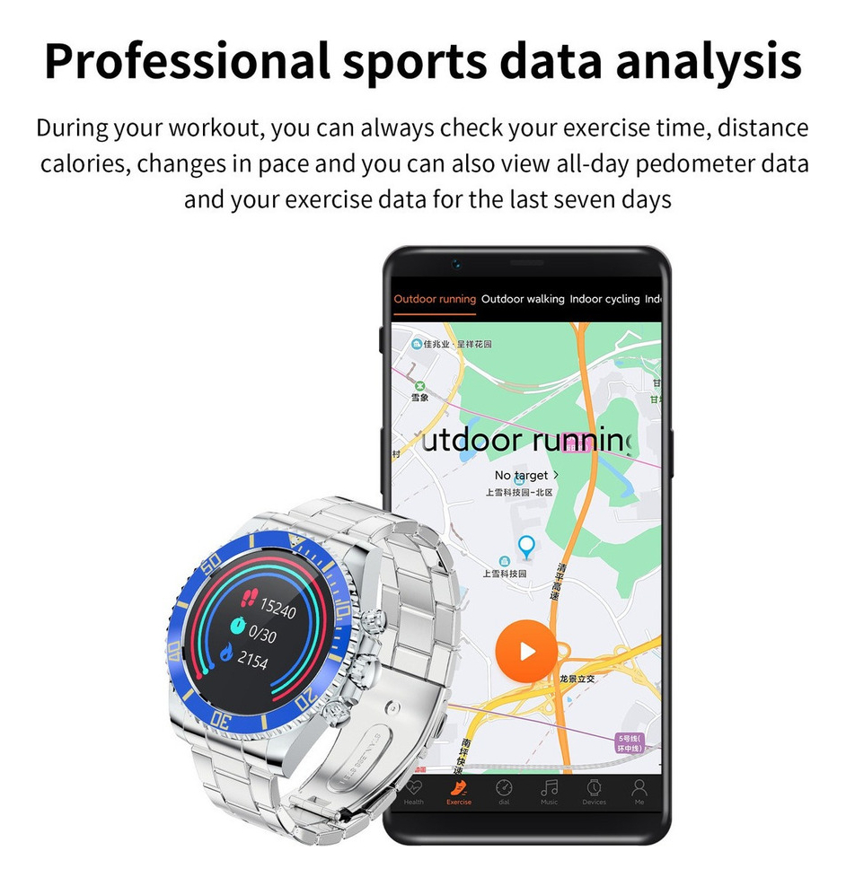 Lokmat Aw12 Smartwatch Bluetooth Inoxidável - Imagem 8