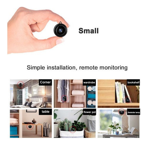 Mini Wifi Câmera Sem Fio Grava Detecção De Movimento + Vídeo - Imagem 2