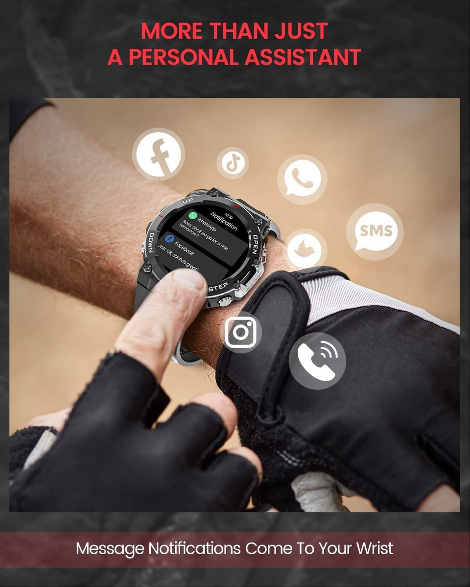 Smartwatch Para Homens, Rastreador De Fitness, Faça - Imagem 8