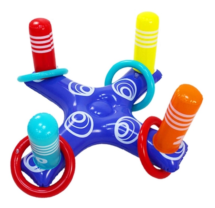 Anel De Piscina Inflável Toss Game Toys Floating With 4 Ring - Imagem 5