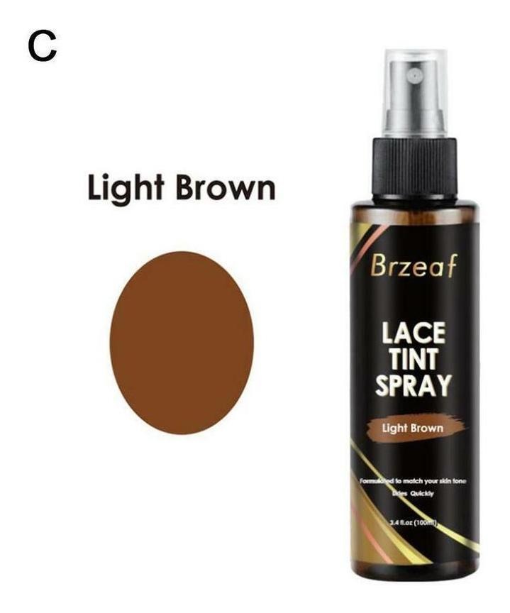 Lace Tint Spray Para Renda Frontal/fechamento Perucas Marron - Imagem 9