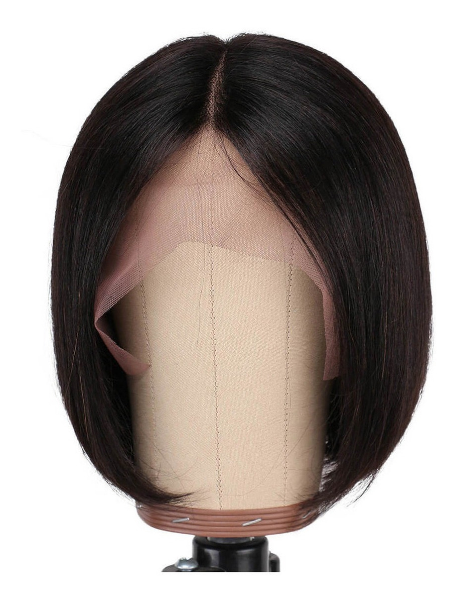 Peruca Peruca Curta Idêntica A Cabelo Humano Orgânica - Imagem 3
