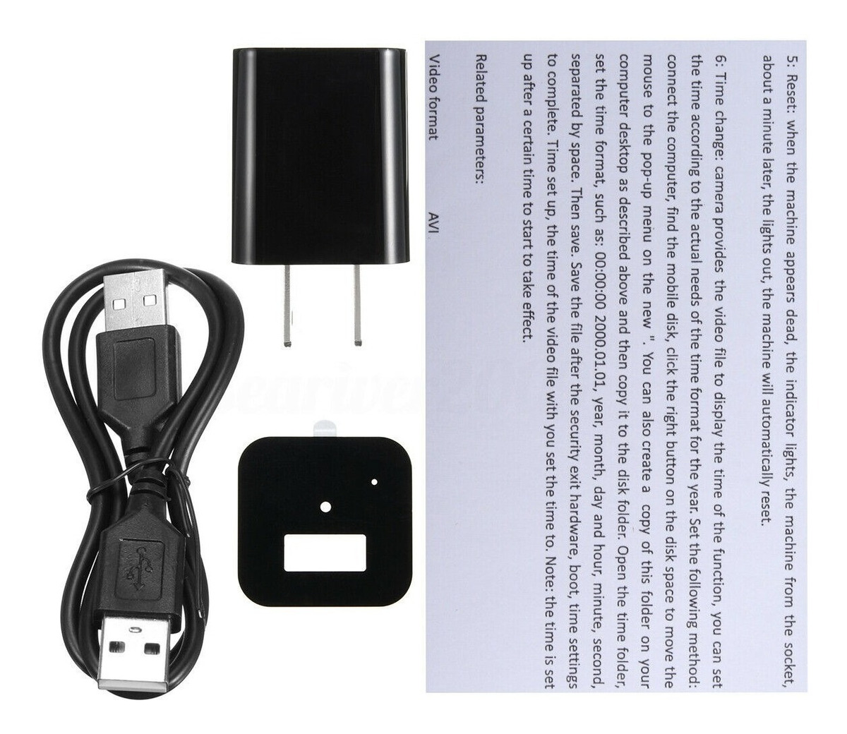 Hd 1080p Mini Carregador Câmera De Segurança Doméstica Dvr L - Imagem 8
