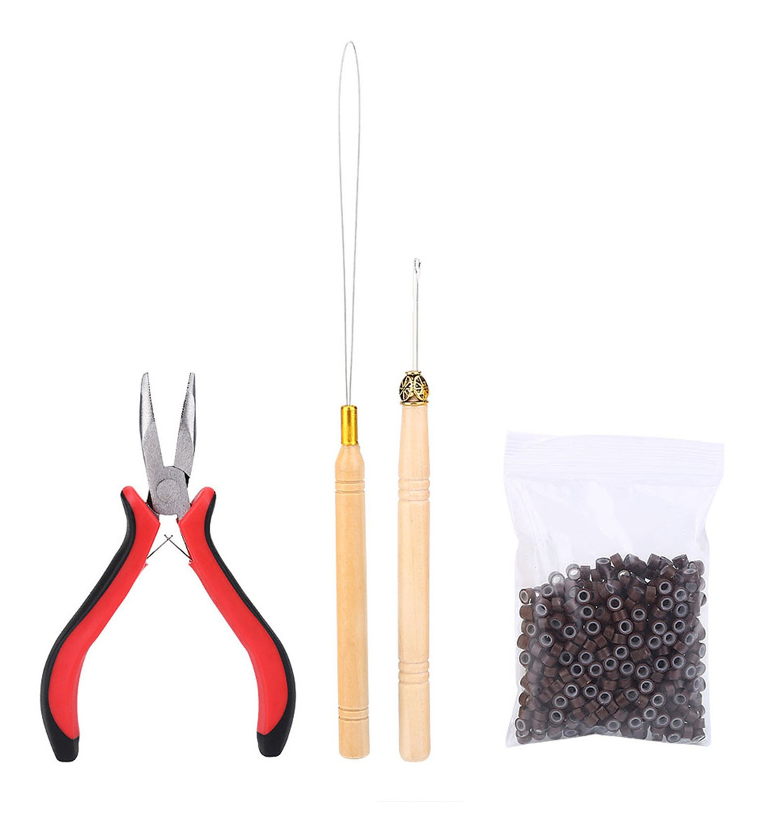 Kit De Conectores De Peruca, Alicate, Agulha De Gancho Com 5 - Imagem 9