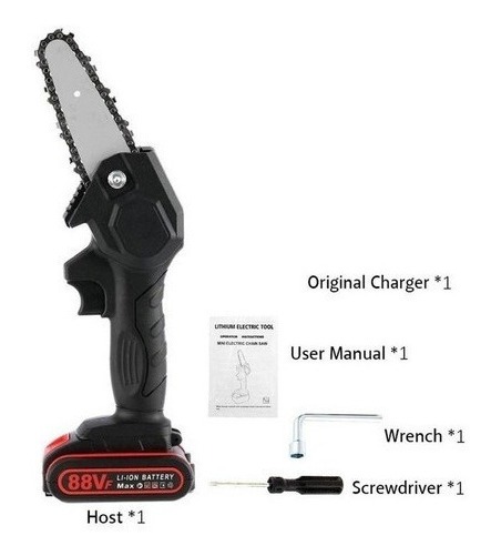 Bateria Mini Serra Elétrica Motoserra De 1200 W De 6 Polegad - Imagem 8
