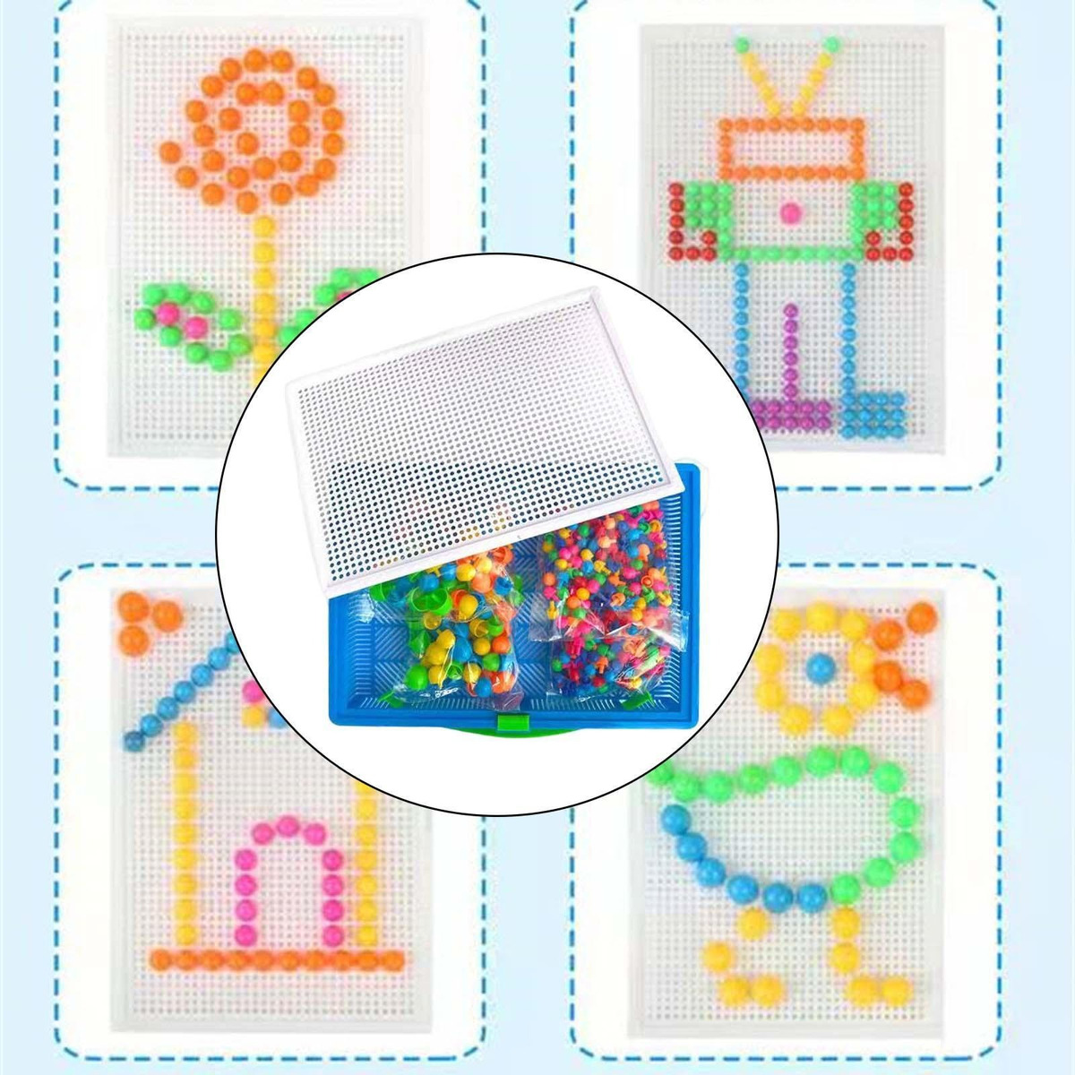 Brinquedos De Cogumelos Peg Brinquedos De 296 Unidades De De - Imagem 5