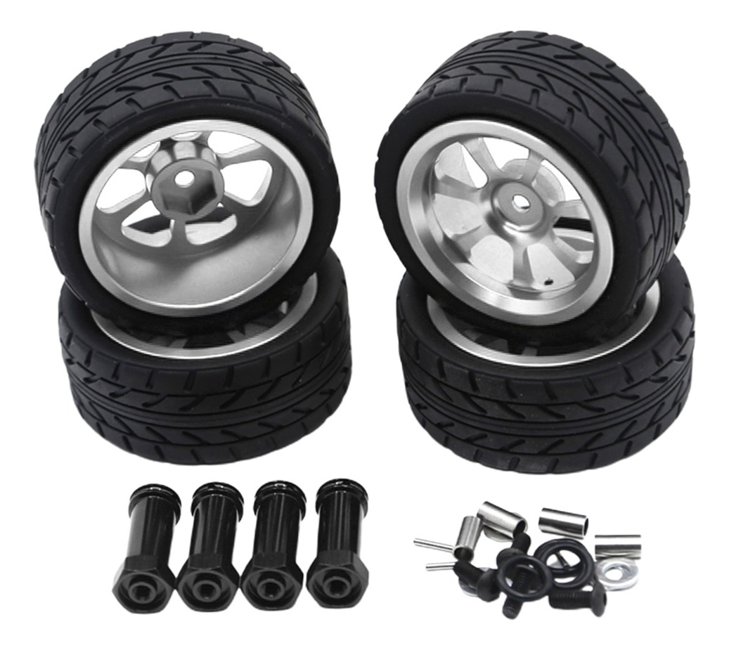 4 Peças 1/14 Rc Car Pneus Para Wltoys 144001 Com 12mm - Imagem 11