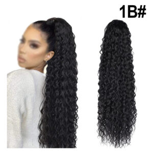 60cm Peruca Longa Cacheada De Cabeça Africana Wig