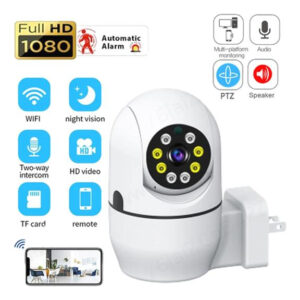 Câmera De Vigilância Sem Fio Wifi, Áudio Bidirecional, 1080p