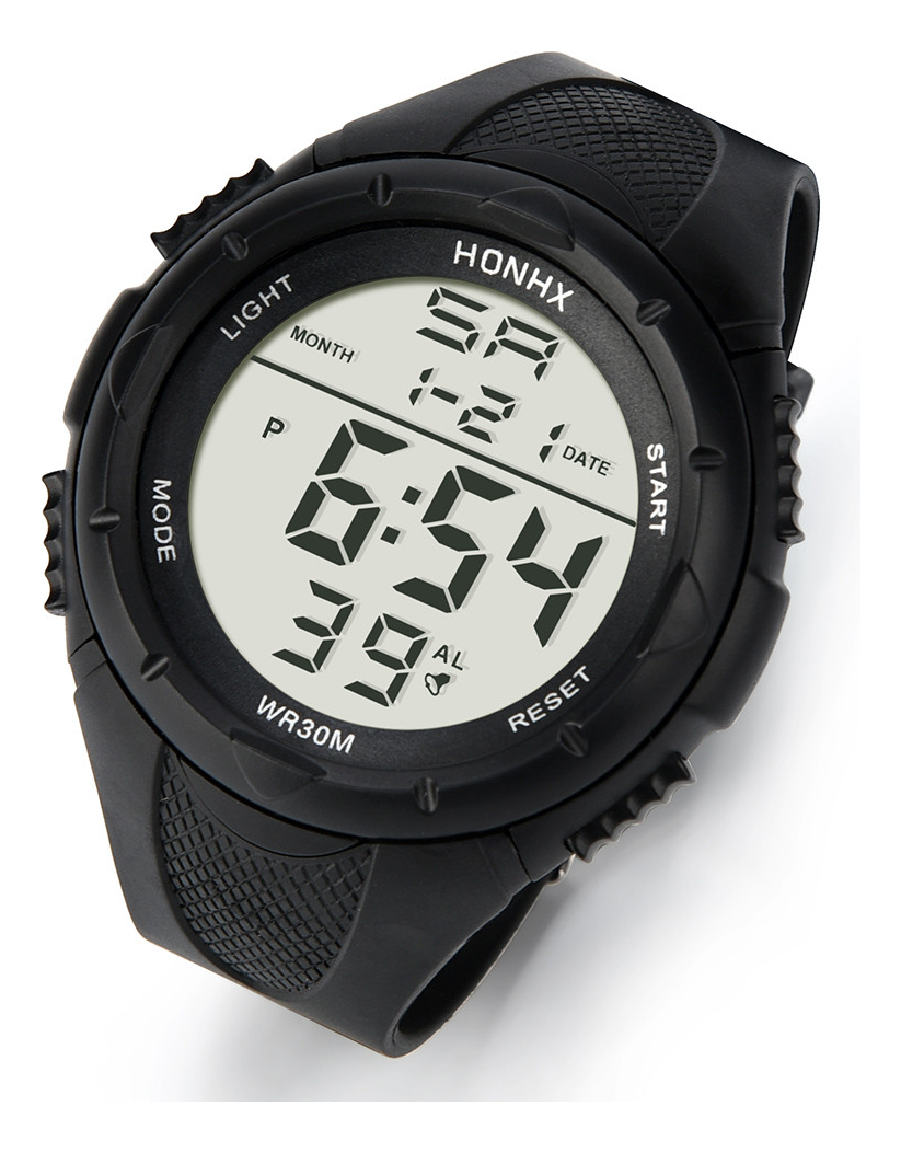 Um Relógio Esportivo Masculino Com Alarme Digital Led Silico - Imagem 3