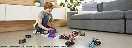 Conjunto De Brinquedos Hot Wheels Monster Trucks Fogo Atravé - Imagem 3