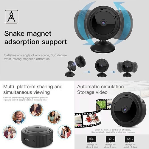 Mini Câmera Ip Sem Fio Wifi Segurança Doméstica W10 Hd 1080p - Imagem 4