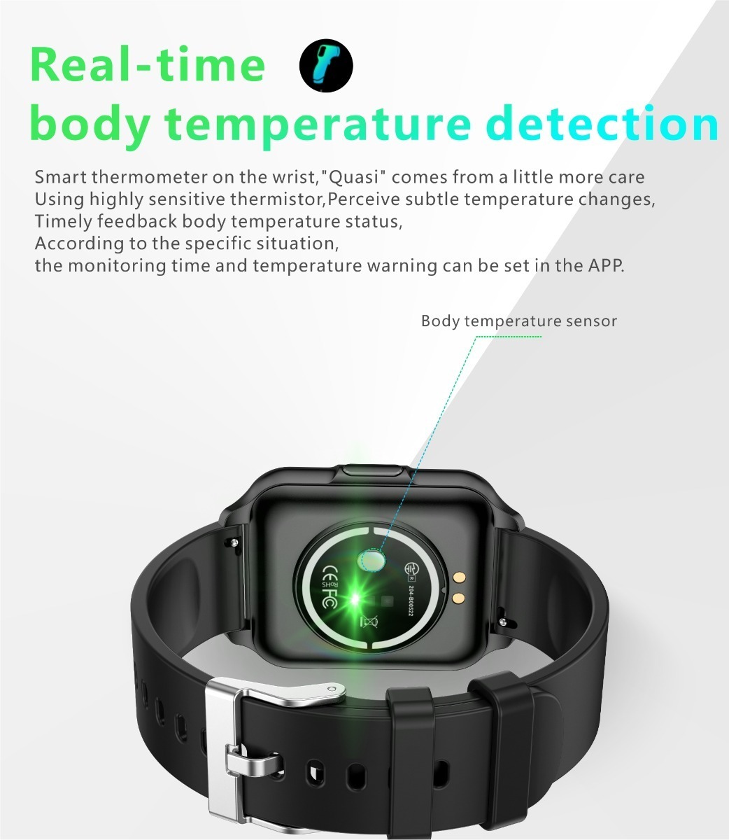 Sport Bluetooth Smartwatch Homens Mulheres Relógio De Temper - Imagem 22
