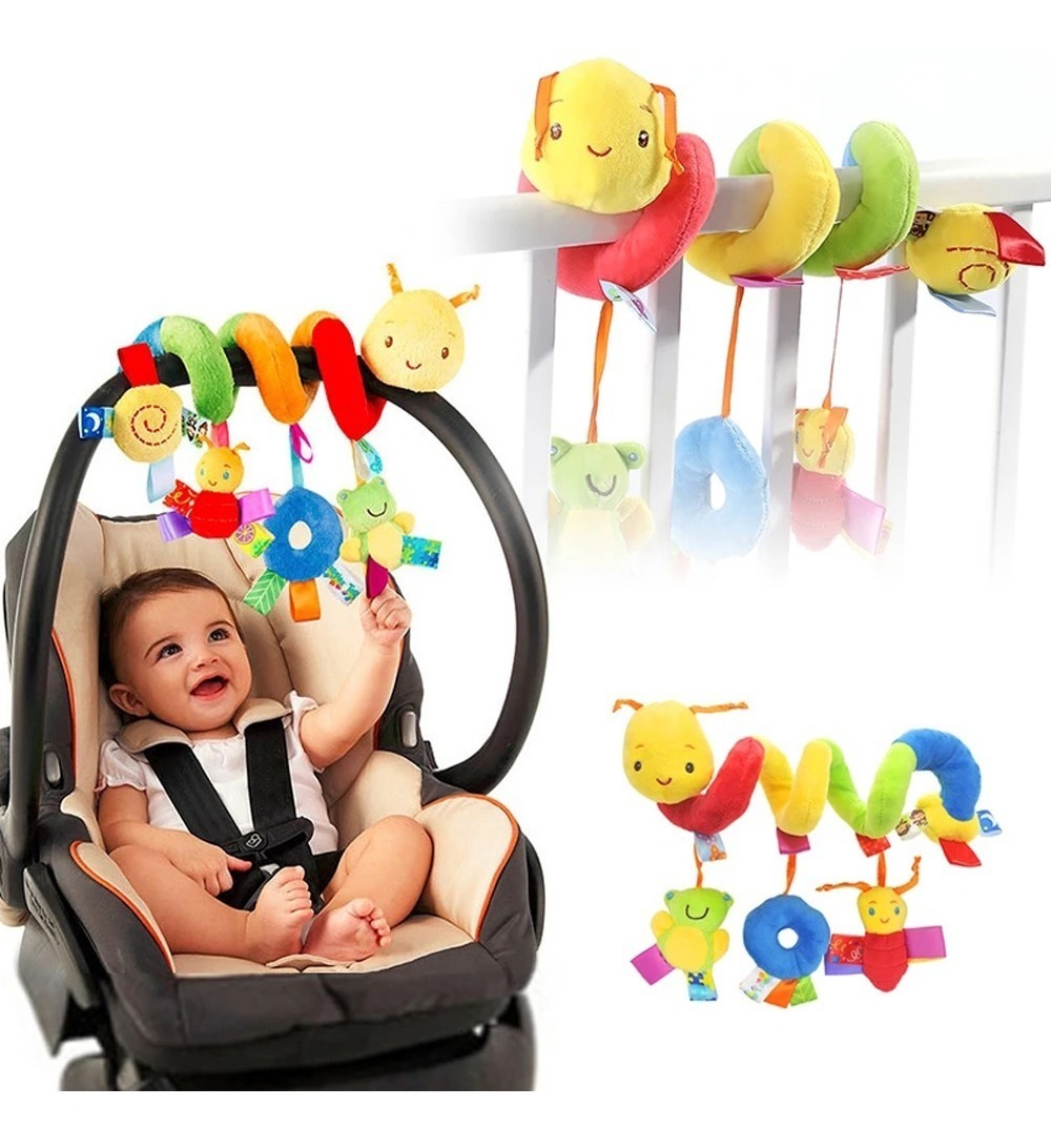 Carrinho De Bebê Espiral Móvel Menina+meias E Chocalhos De P - Imagem 5
