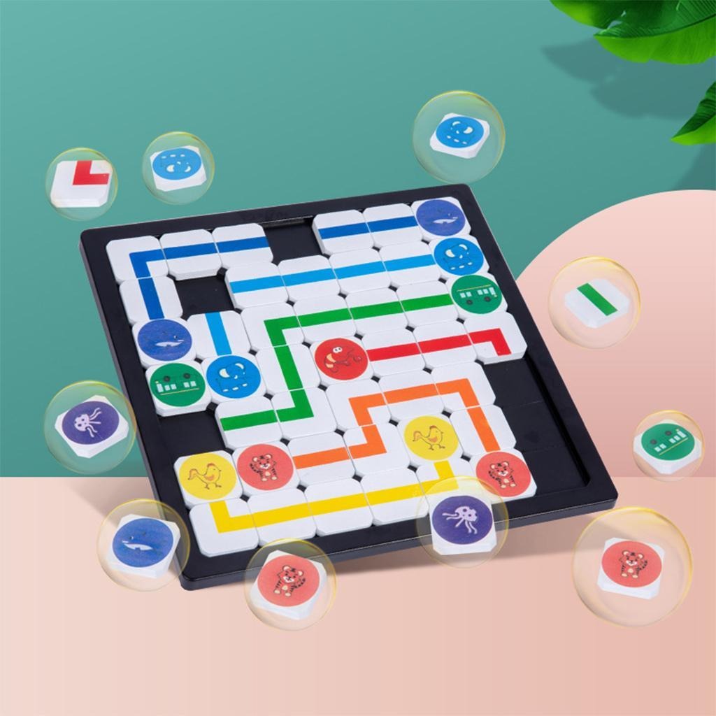 Jogo De Correspondência De Rota De Madeira Brinquedos De - Imagem 4