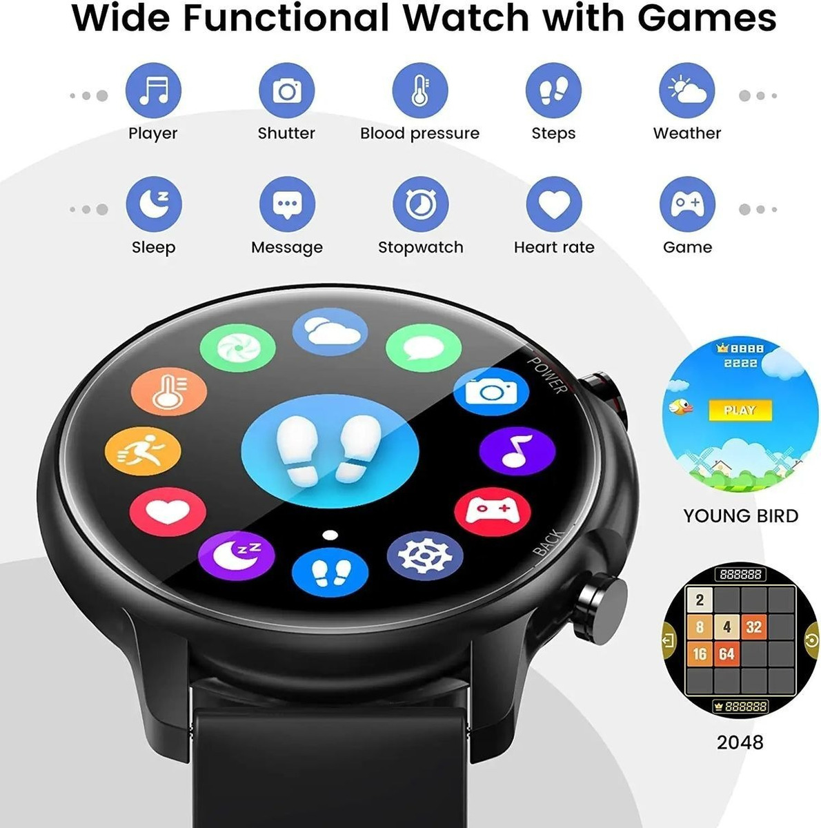 Smartwatch Para Homens Mulheres 5atm Relógios De Fi - Imagem 10