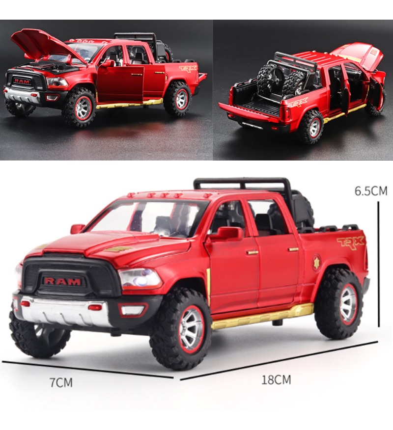 Caminhões De Brinquedo Infantis Ram Trx Metal Com Luz E Som - Imagem 5
