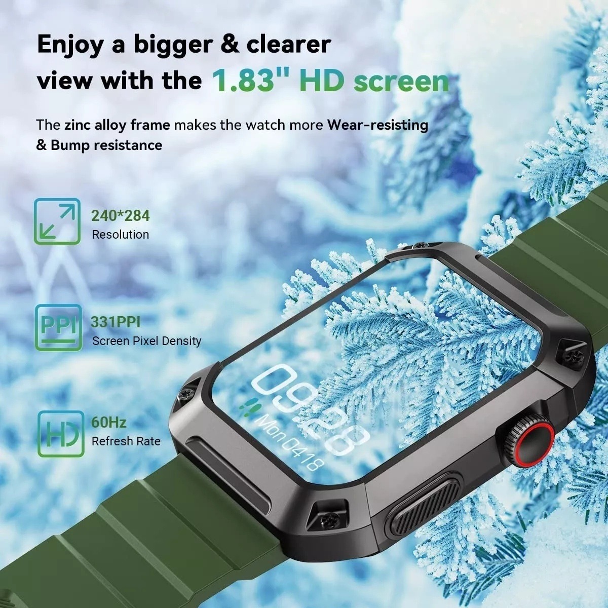 Smartwatch Militar Masculino (atender/ligar) - Imagem 8