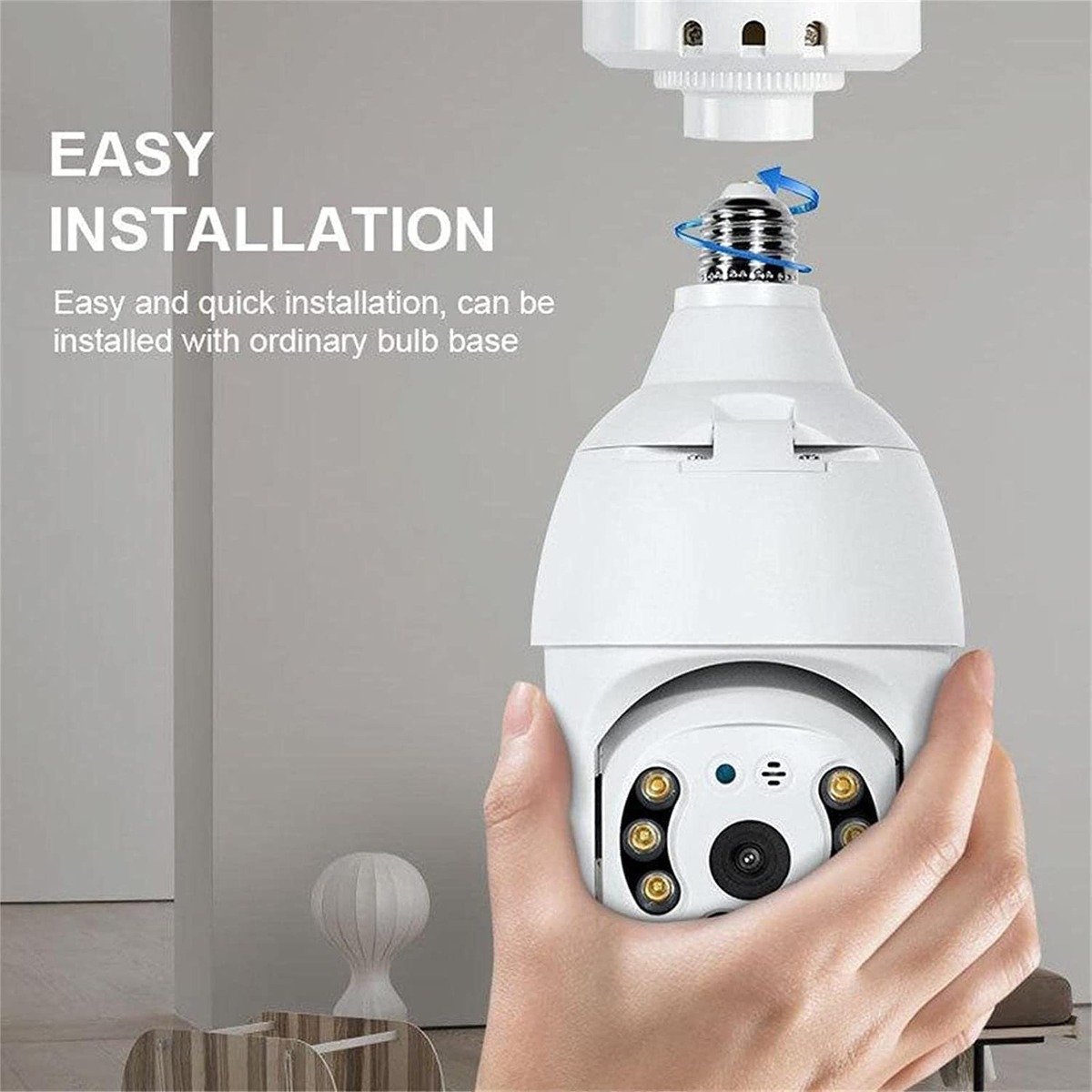 2pcs 2.4ghz E 5g Wifi Lâmpada Câmera De Segurança 1080p - Imagem 8