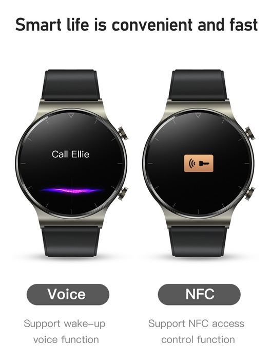 Para Huawei Xiaomi Novo Nfc Bluetooth Impermeável Relógio In - Imagem 8