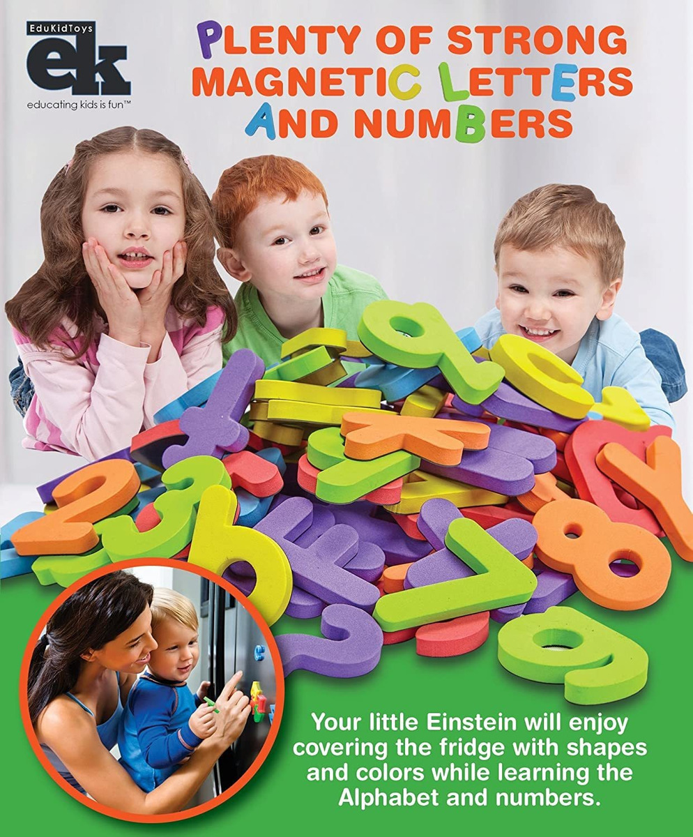 Letras E Números Magnéticos Da Espuma, 93 Ímãs Do Alfabeto D - Imagem 5