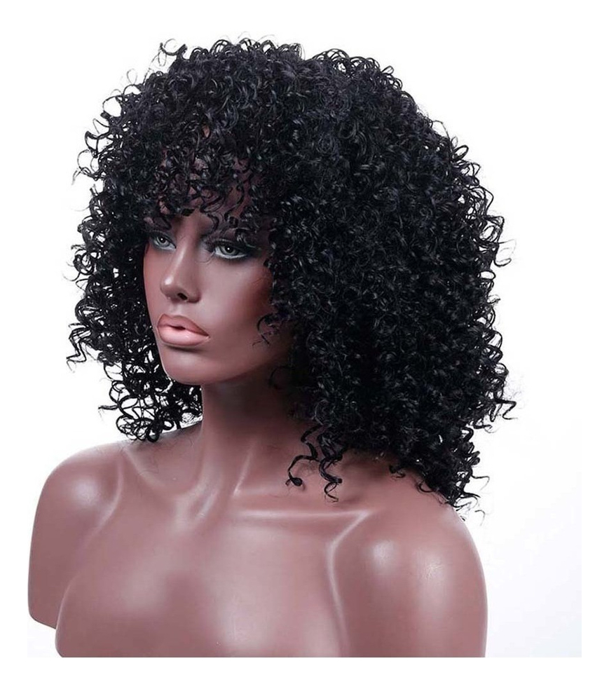 Peruca De Renda Afro Encaracolada Feminina Natural Com Cacho - Imagem 8