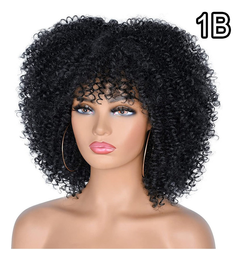 Peruca Peruca Afro Cacheada Para Uso Diario - Imagem 4