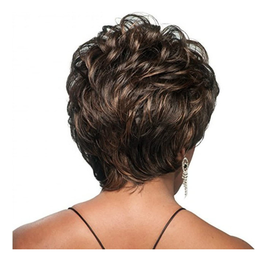 Com Franja De Cabelo Sintética, Moda Sintética, Perucas De C - Imagem 3