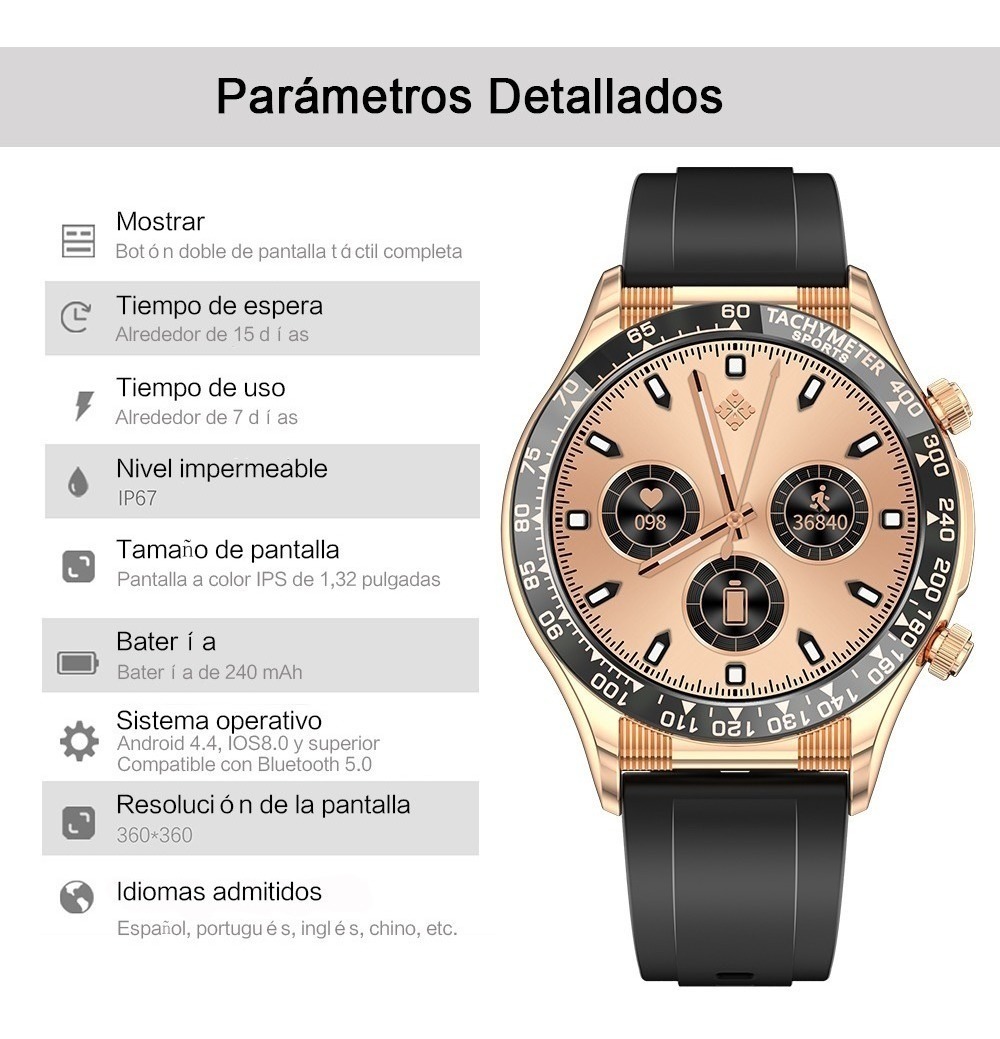 Chamada Bluetooth De Relógio Inteligente Para Homens Para Hu - Imagem 36