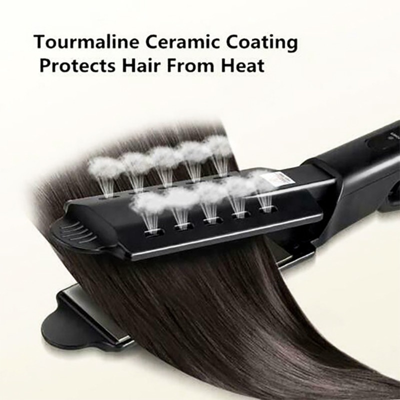 Alisador De Cabelo A Vapor Ceramic Tourmaline Flat Iron Salo - Imagem 4