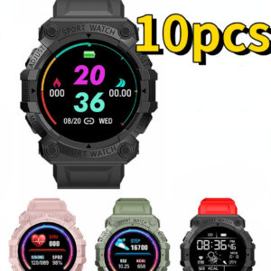 Kit 10 Smartwatches Fd68s Tela Redonda Relógios Atacado