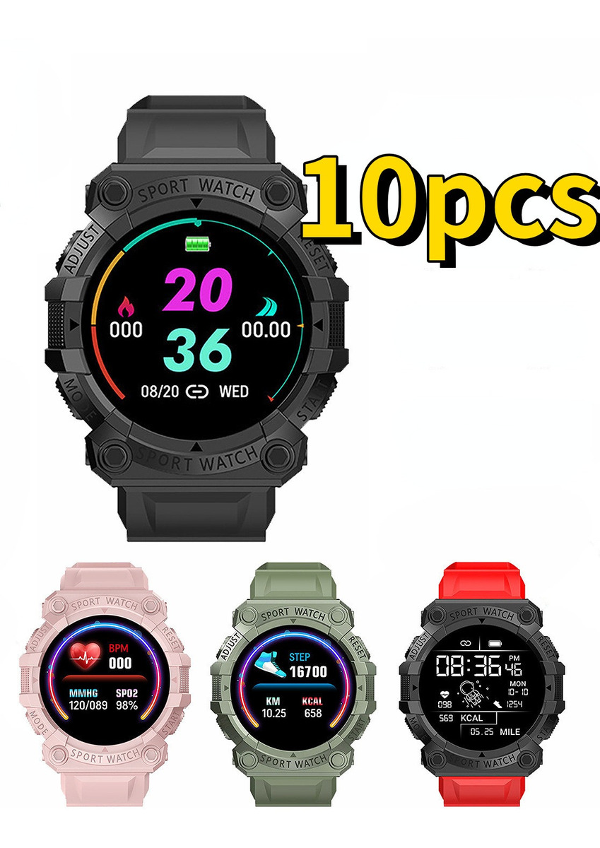 Kit 10 Smartwatches Fd68s Tela Redonda Relógios Atacado