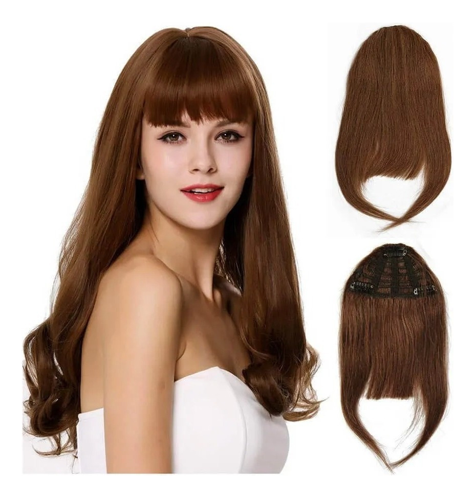 Aplique Tic Tac Franja 100% Cabelo Humano Virgem Liso 2unds - Imagem 22