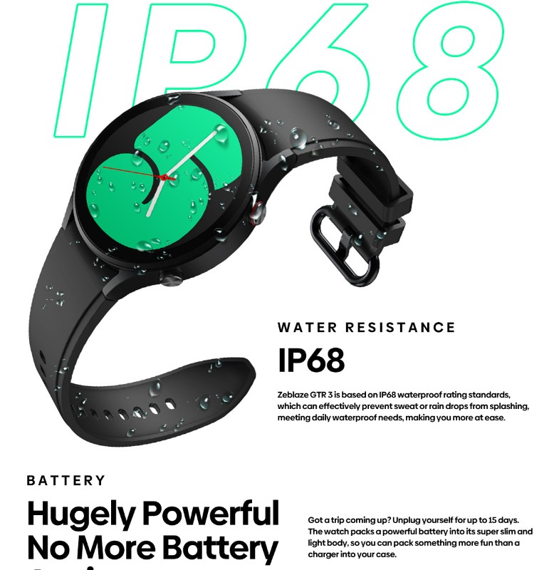 Smartwatch Zeblaze Gtr 3 À Prova D'água Ao Ar Livre - Imagem 17