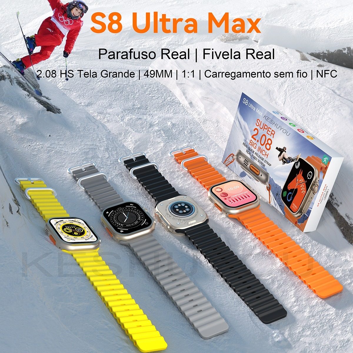 Smartwatch S8 Ultra Max 49 Mm 2.08 Nfc Série 8 Nfc - Imagem 3