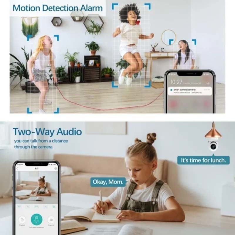 Visão Noturna Completa De Wifi Hd Da Lâmpada Da Câmera, Moni - Imagem 2