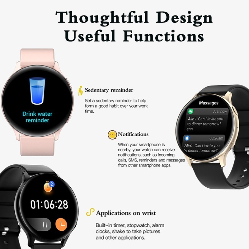 Smartwatch Bluetooth Call Monitoramento De Temperatura Corpo - Imagem 16