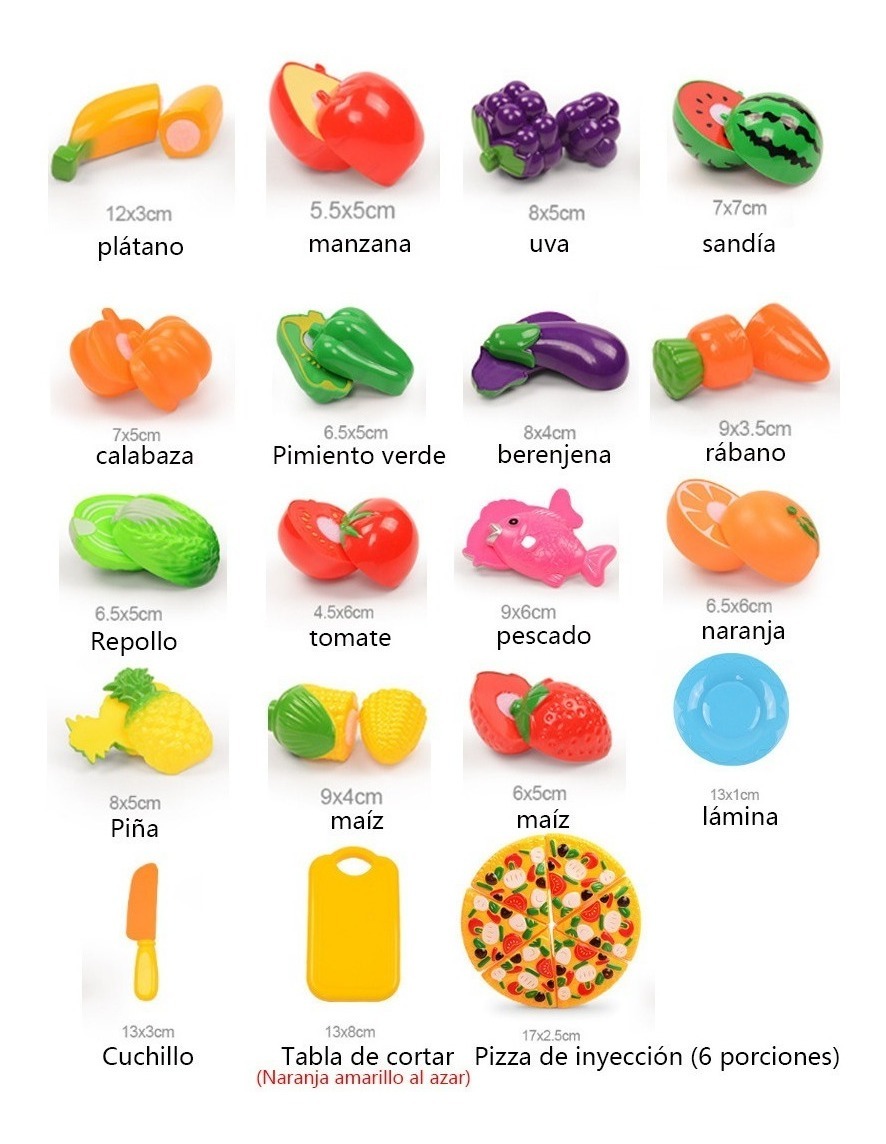 24 Brinquedos De Cozinha Infantis Para Cortar Frutas E Veget - Imagem 3