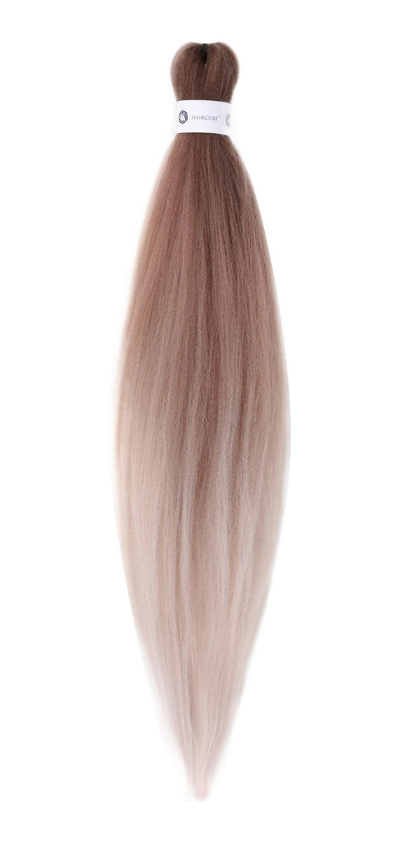 Peruca Um Cabelo De Cor De Gradiente Arco-íris Pré-esticado - Imagem 10
