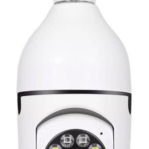 Camera Lâmpada Espia Wifi Ip Segurança Panoramica Giratoria