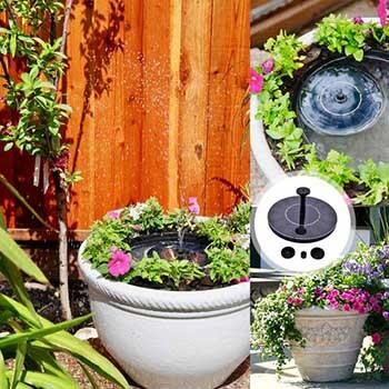 Fonte para Pássaros com Painel Solar - Decoração para Jardim - Imagem 4